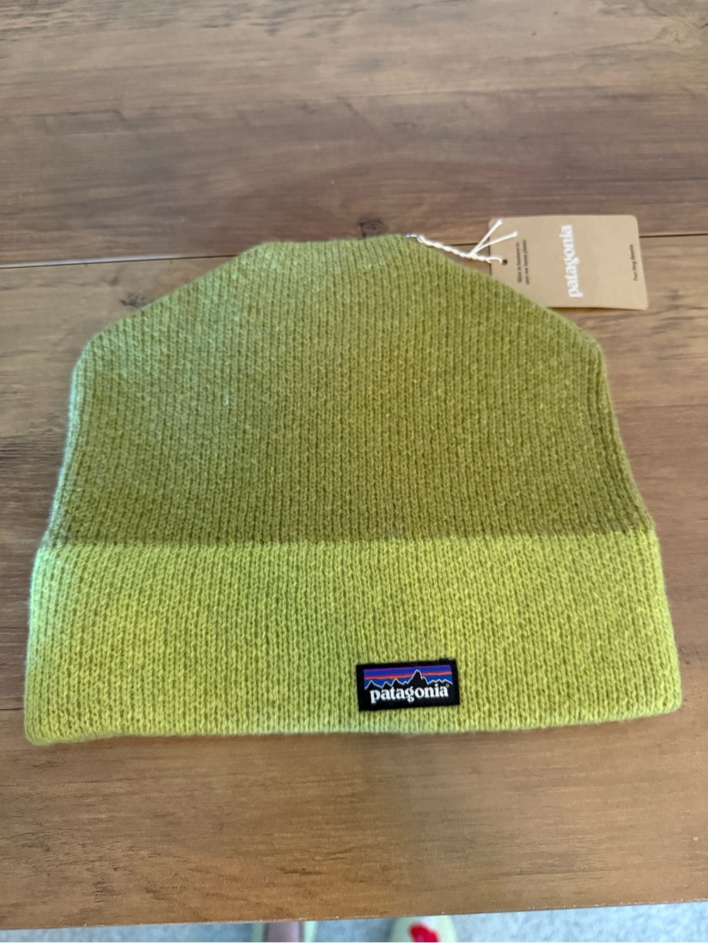 Patagonia  Two-Tone Wool Knit Green Beanie NWT